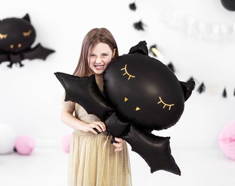 Giant Black Bat Balloon, Halloween Balloons, Halloween Decoration, Bat Party Supplies, Halloween Party Supplies, Black Balloons, Haunted dec