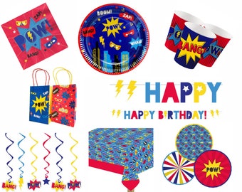 Superhero Party Decorations, Superhero Birthday Party, Superhero Party Theme, Girls Birthday Party, Boys Birthday Party, Superhero Cups