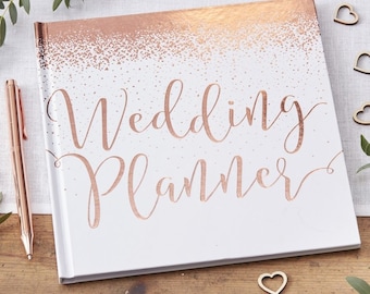Rose Gold Wedding Planner Book, Wedding Organiser, Engagement Gift, Gift for Couples, Wedding Day Planner, Plan your Wedding