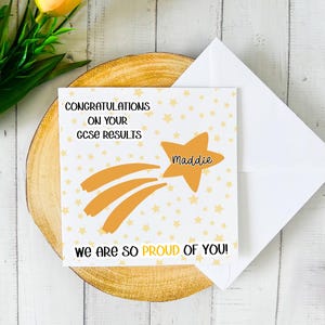 Personalised GCSE Results Card, GCSE Congratulations Card, Exam Results Card, Card for Son, Card for Daughter, A Levels, SATS, Exam Results