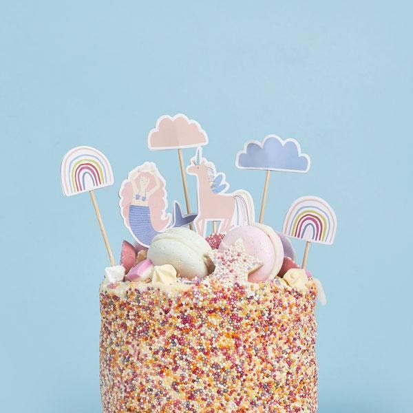 Rainbow Unicorn Cake Topper, Mermaid Cake Topper, Rainbow Party Supplies, Rainbow Birthday Party, Rainbow 1st Birthday, Rainbow Party Decor