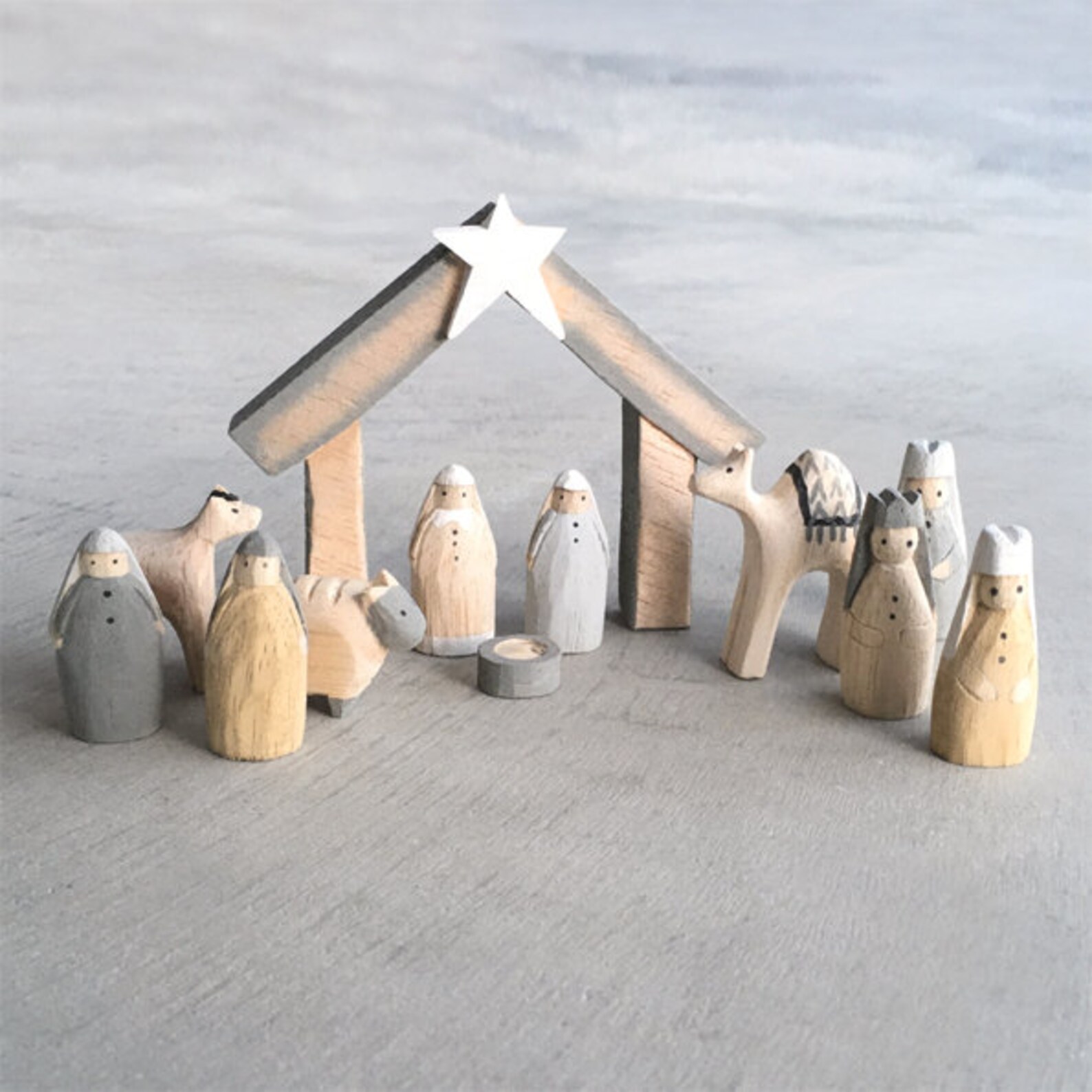 Wooden Nativity Set Christmas Keepsake Rustic Christmas - Etsy