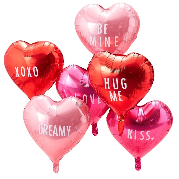 6 ballons de cœur de Saint-Valentin, ballons de mariage, ballons  personnalisables, ballons de fiançailles, décorations de Saint-Valentin,  ballons de poule -  France