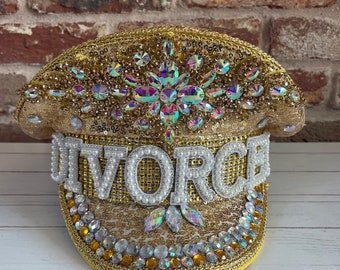 Divorced Rhinestone Hat, Divorce Party, Divorced gift, Divorce celebration, Divorce squad, Divorce, Divorced