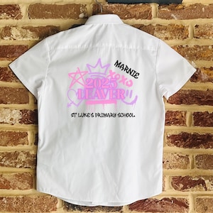 Personalised School Leavers Shirt, Year 6 School Leavers Message Shirt, Class of 2025, Year 6 Keepsake, Last Day Of Primary School, Graffiti