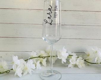 Personalised Prom Champagne Flute, Prom 2024, Prom Gift, School Leaver, Prom Party decor, Graduation Gift, Prom Flute