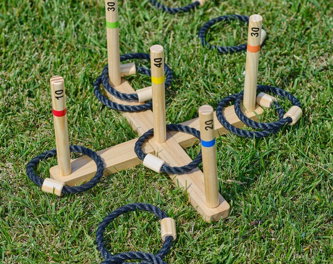 Rustic Ring Toss Wedding Game, Wine Bottle Ring Toss Game, Barn Wedding