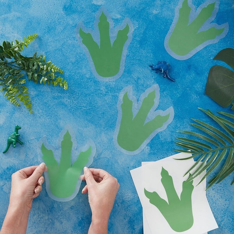 dinosaur footprint decals from etsy
