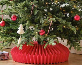 Rode Kerstboom Rok 50 cm Kerst Honingraat Boom -