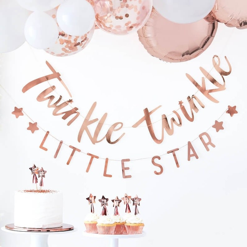Twinkle Twinkle 16 Rose Gold Baby Shower Paper Party Napkins Rose Gold Napkins New Baby Baby Shower Napkins Baby Shower Gender Reveal