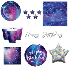 Galaxy Space Party Decorations, Space Birthday Party, Space Decor, Space party Supplies, Space Birthday party decor, Space Plates, Galaxy