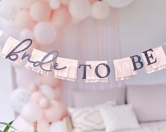 Bride To Be Hen Party Bunting with Tassel Garland, Hen Party Decor, Bachelorette Decor, Bridal Shower Decor, Bride to Be Bunting