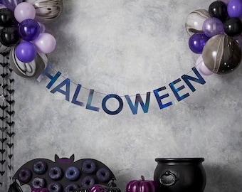 Halloween Balloon Garland Kit, Halloween Party Decor, Balloon Backdrop, Halloween Party Supplies, Halloween Photo Props, Balloon Garland