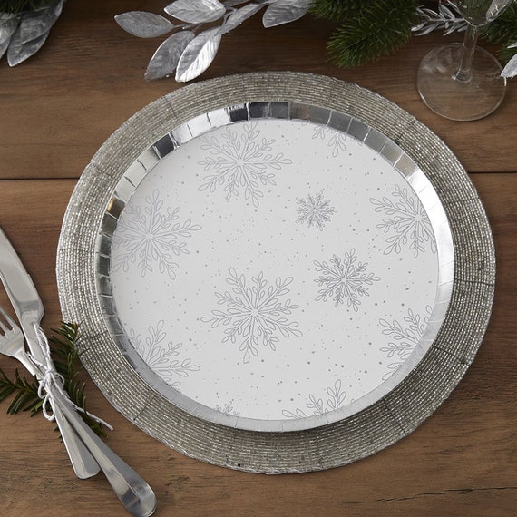 Rustic Christmas Pack! Disposable Paper Plates, Napkins, Cups