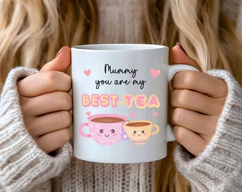 Personalised Mum Best-Tea Mug, Mothers Day Mug, Mothers Day Gift, Gift for Her, Nana Gift, Grandma Gift, Coffee Mug, Coaster, Best Mum