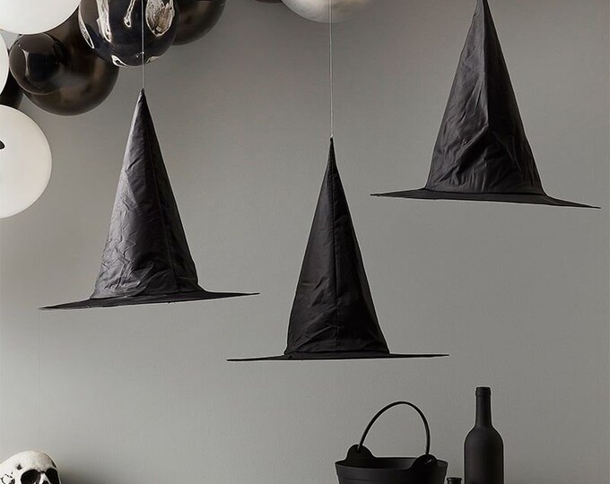 3 Witch Hat Decorations Halloween Decoration Halloween Photo - Etsy