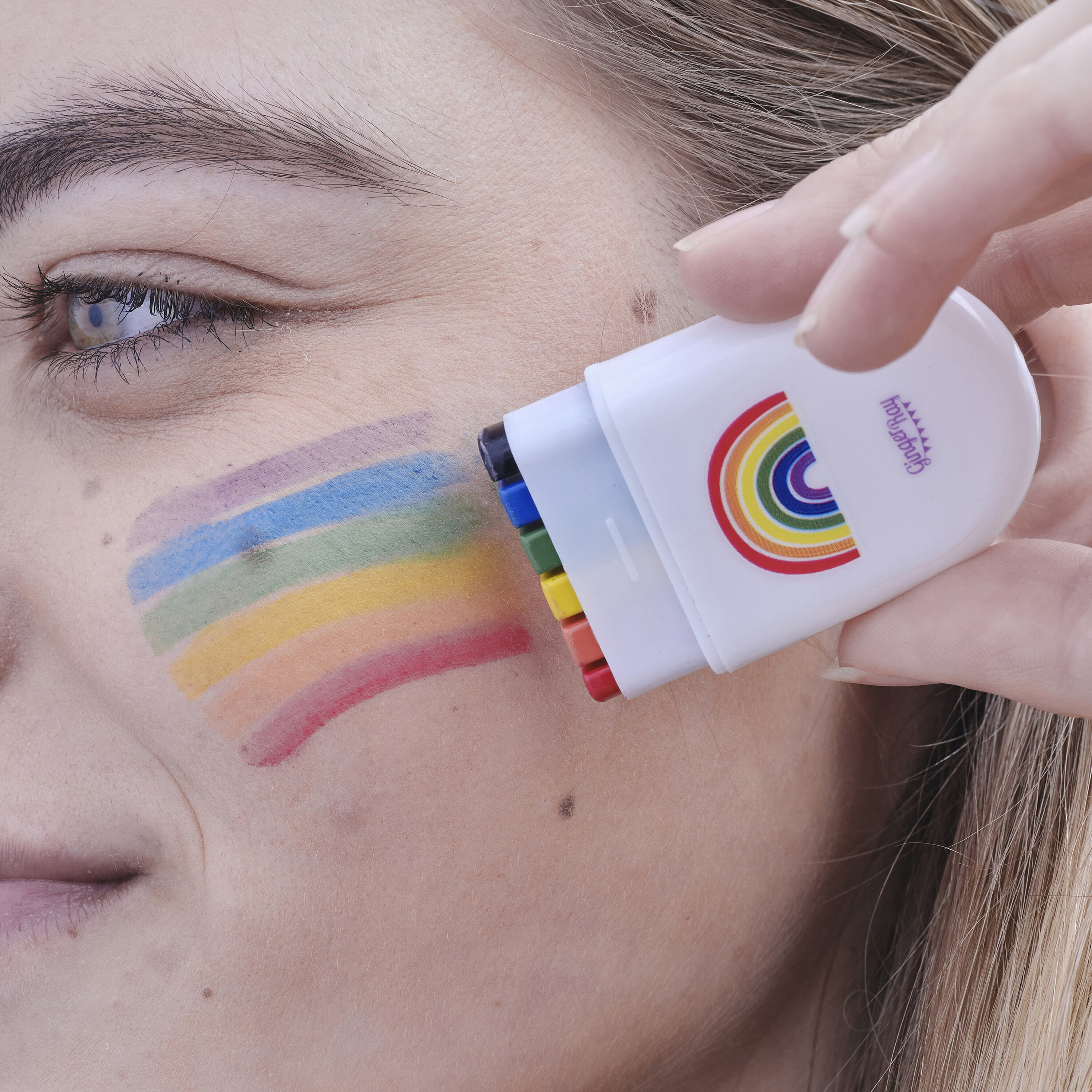 Rainbow Face Paint Sticks - Set of 6 Face Paint Sticks