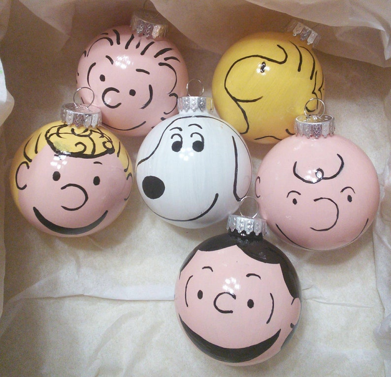 Peanuts Gang Ornaments FULL SET Charlie Brown Sally Etsy
