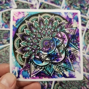 Mandala Design Sticker| Vinyl| waterproof| dot art|