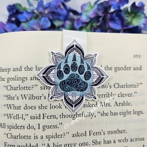 Beautiful Bear Paw Mandala Magnetic Bookmark