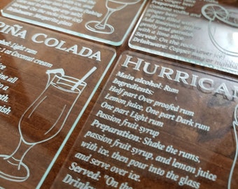 Cocktail Recipe Coasters