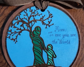 Laser Engraved and Hand Painted Keepsake Gift for Mom