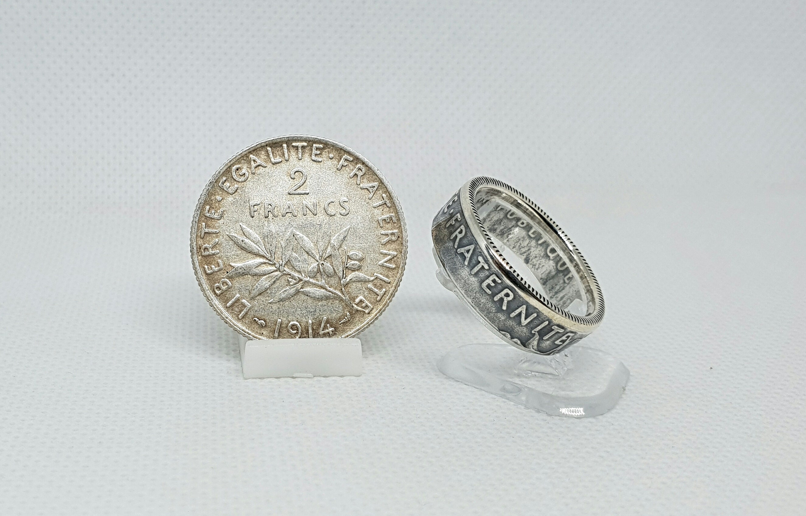 Bague pièce de monnaie 2 Francs Semeuse en argent coin ring - Etsy 日本