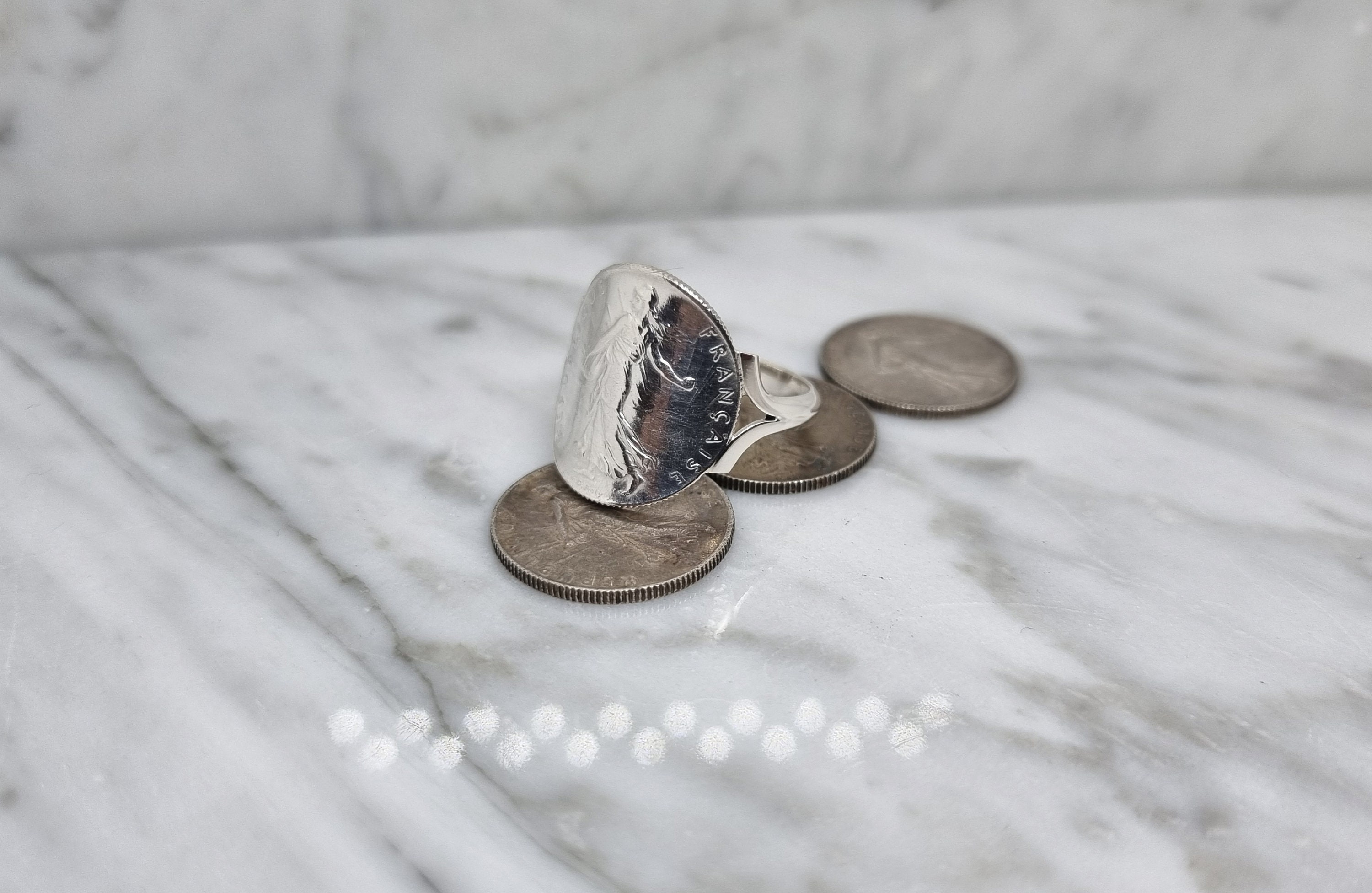 Bague Allemande Bague Piu00e8ce De Monnaie France 50 Centimes