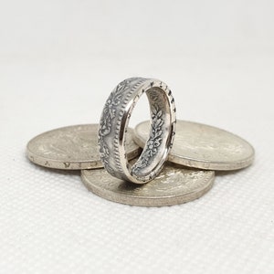 Moneda de anillo 50 Centavos de plata de México (anillo de esquina)