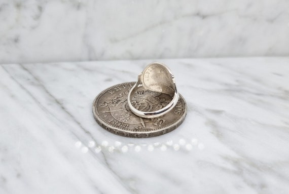 50 Centimes Bague Piece Argent Bague Pièce De Monnaie 50 Centimes