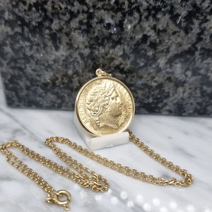 20 Francs &quot;Cérès&quot; coin pendant with smooth edge in gold