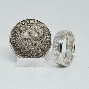 1 Franc Ceres Silbermünzenring (Münzring)