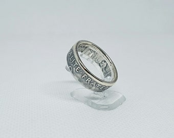 Bague Pièce De Monnaie 2 Francs Semeuse En Argent – Anneau Vintage, Bijou Homme/femme