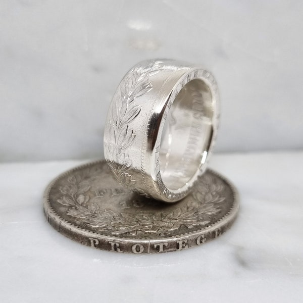 Bague pièce de monnaie 5 Francs Louis Philippe en argent (coin ring)