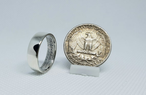 1 4 Dollar Munze Ring Washington Quarter Der Etsy