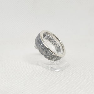 Coin ring 100 Francs "Liberty guiding the people" in silver (corner ring)