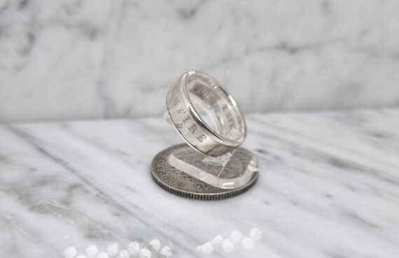 Bague Pièce De Monnaie 2 Francs Napoléon III En Argent – Anneau Simple, Neuf Avec étiquettes