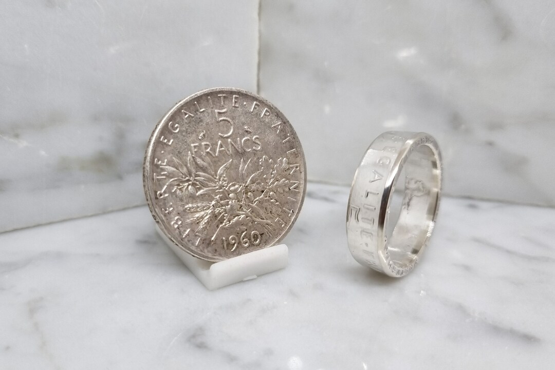 Bague pièce de monnaie 5 Francs Semeuse en argent coin ring - Etsy 日本