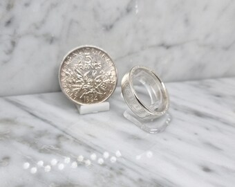 Argent Massif Bague Bouddha Argent Bague Bouddha Méditation (Argent