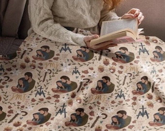 Catholic Holy Family Velveteen Plush Blanket