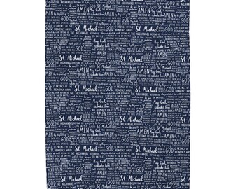 St Michael Prayer Velveteen Plush Blanket