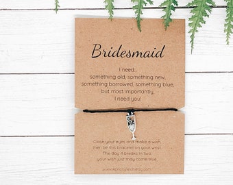 Bridesmaid Proposal Wish Bracelet