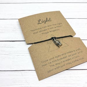 Simple String Lantern Charm Bracelet Stocking Stuffer Christmas Gift image 3