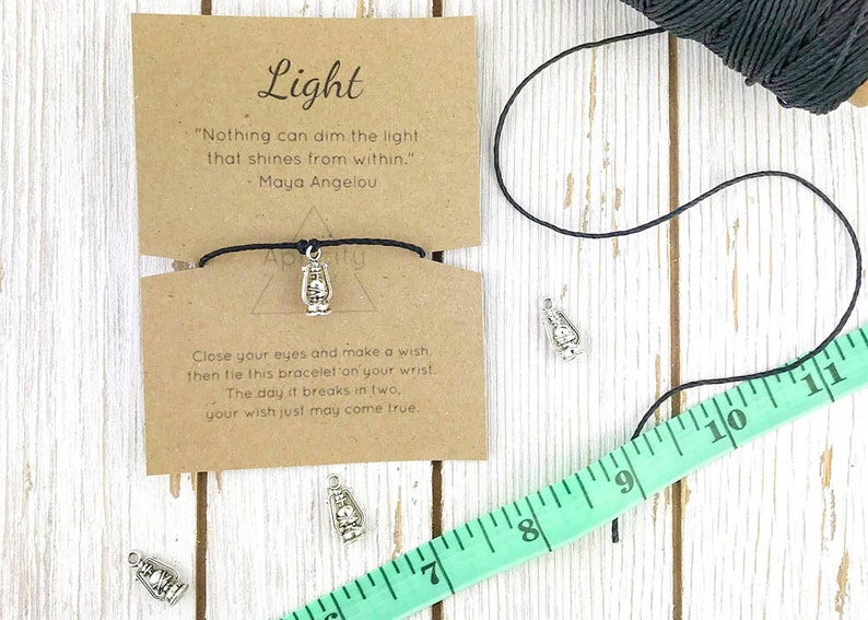 Simple String Lantern Charm Bracelet Stocking Stuffer Christmas Gift image 1