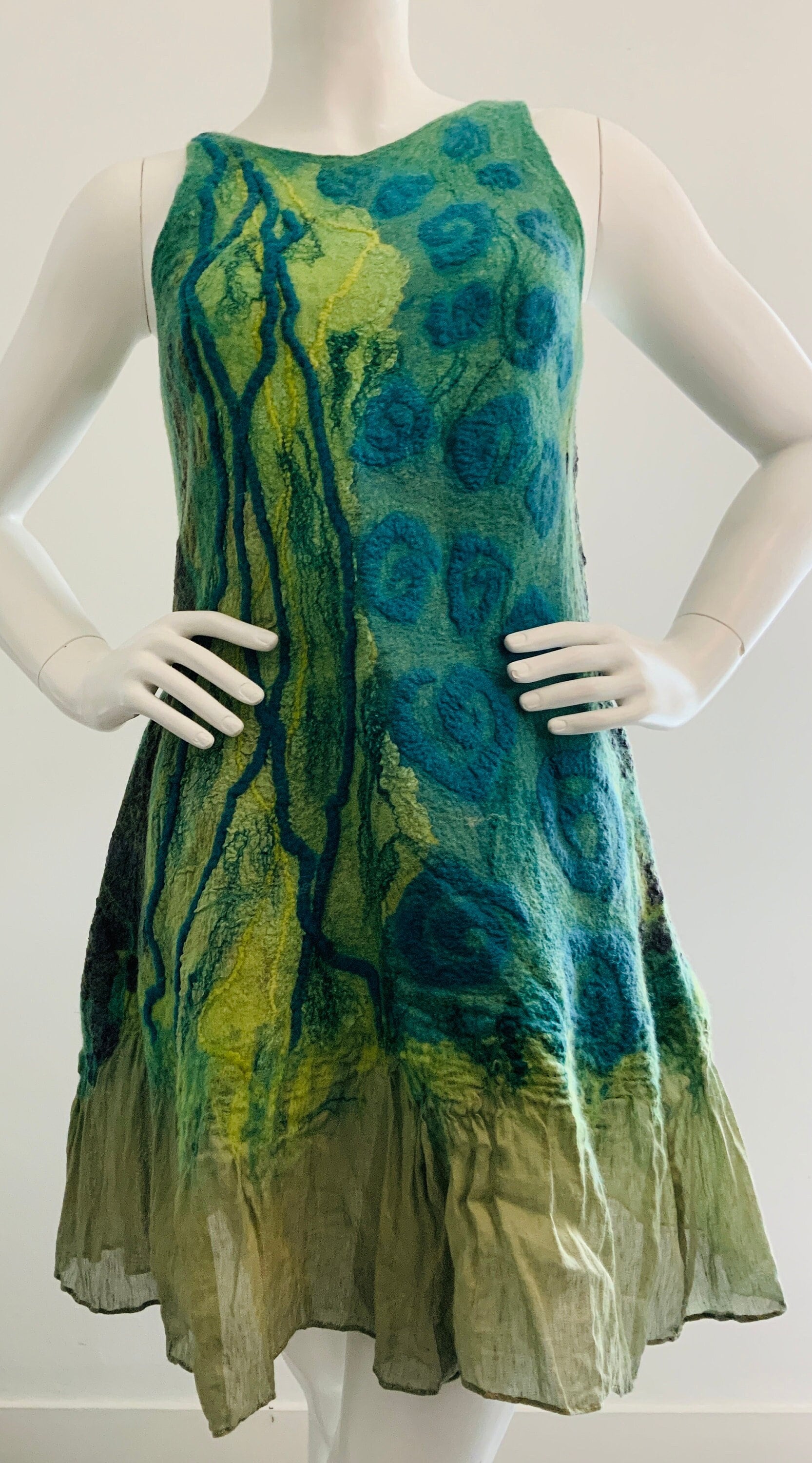 Felt Dress, "swirl - Etsy