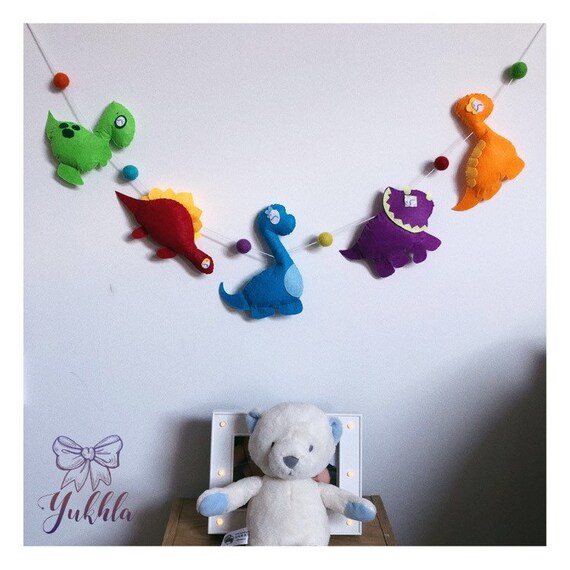 Dinosaur Decor Boy Room Dinosaurs Room Felt Dinosaurs Etsy
