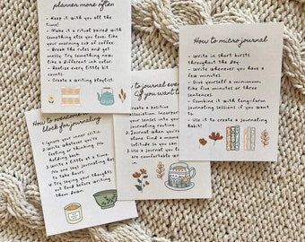 Hygge Journal Cards, Journal Inspiration, Planner Cards, Printable Journal Cards, Printable Planner Cards, Bullet Journal, Ring Planner