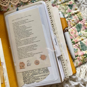 Cottagecore Afirmaciones Diarias Paneles de Planificador ACTUALIZADOS, Panel de Planificador Personal, Tarjetas de Diario, Tarjetas de Planificador, Registro en Diario Inicio