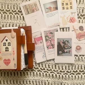 Acogedoras tarjetas de diario de los días de invierno, tarjetas de planificación, tarjetas de diario imprimibles, tarjetas de planificación imprimibles, diario