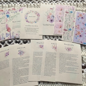 Kit de diario de marzo de 2025, Ideas para el diario, Imprimibles para planificadores, Tarjetas de diario, Tarjetas para escribir en el diario, journalinghome